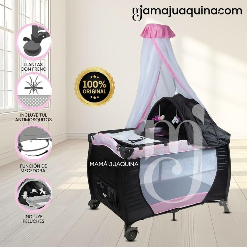 Cuna Corral de Lujo «KENDALL II» Edición Limitada Pink