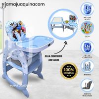 Silla de Comer Escritorio «SUPER KITTY» con Plato Blue