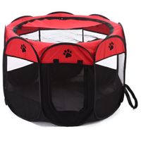 Corral Plegable L para Mascotas Rojo