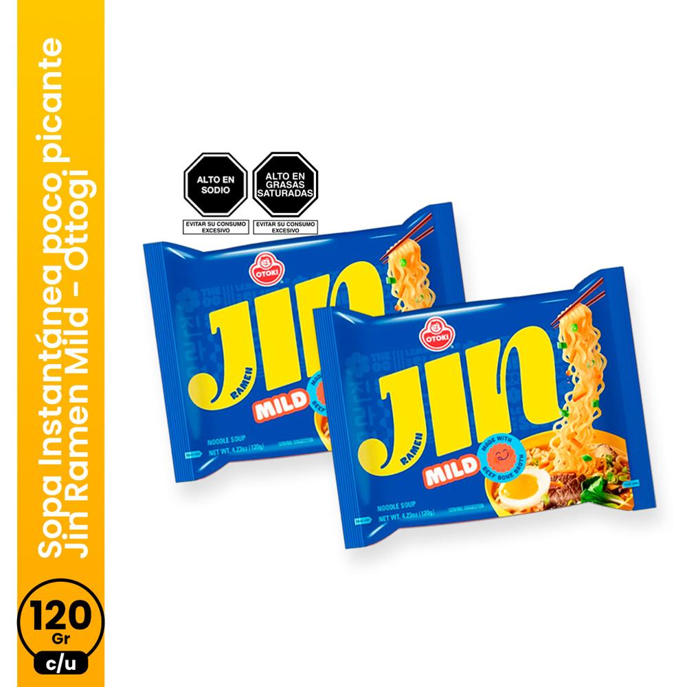 Sopa poco picante Jin Ramen Mild 120gr Ottogi 2 und