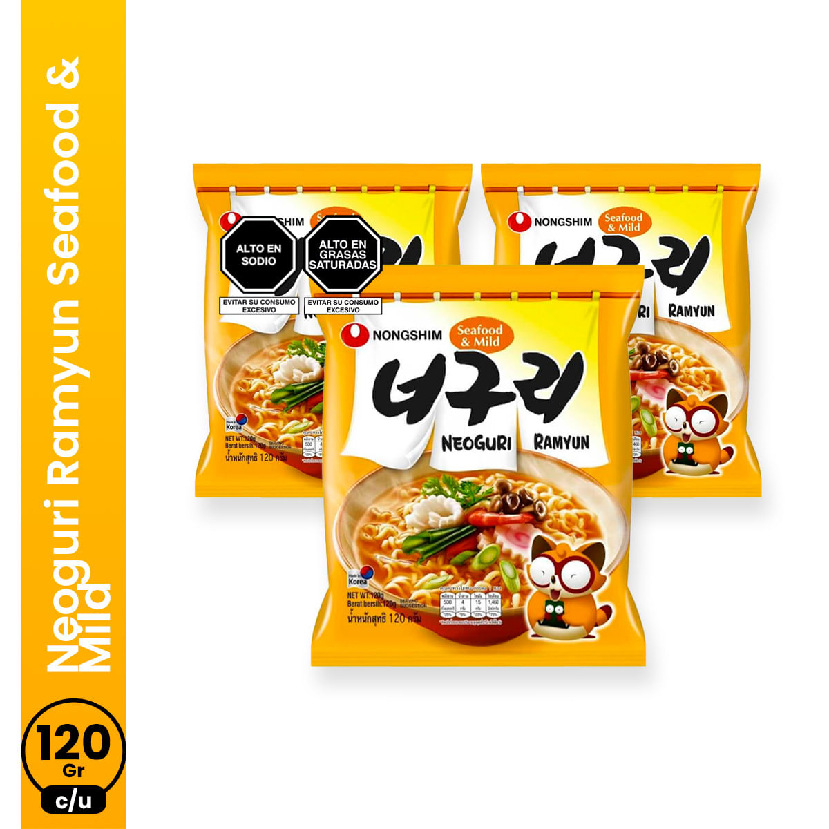 Neoguri Ramyun Seafood & Mild 120gr