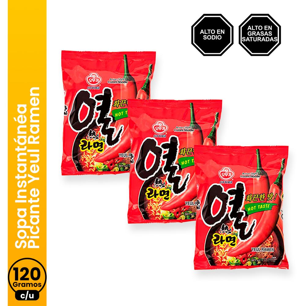 Sopa Instantánéa Picante Yeul Ramen 120gr 3und