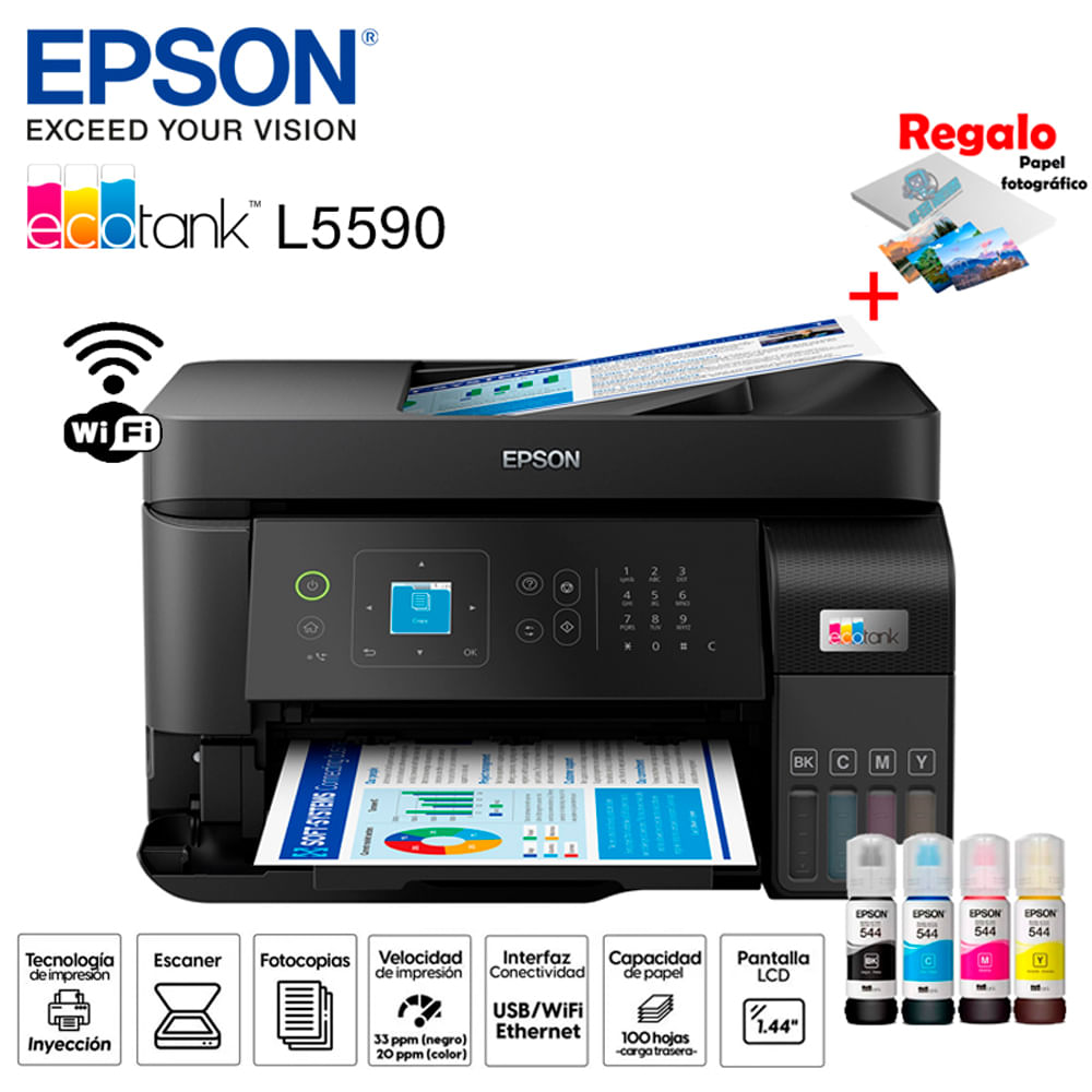 IMPRESORA EPSON MULTIFUNCIONAL ECOTANK L5590 WIFI - ADF
