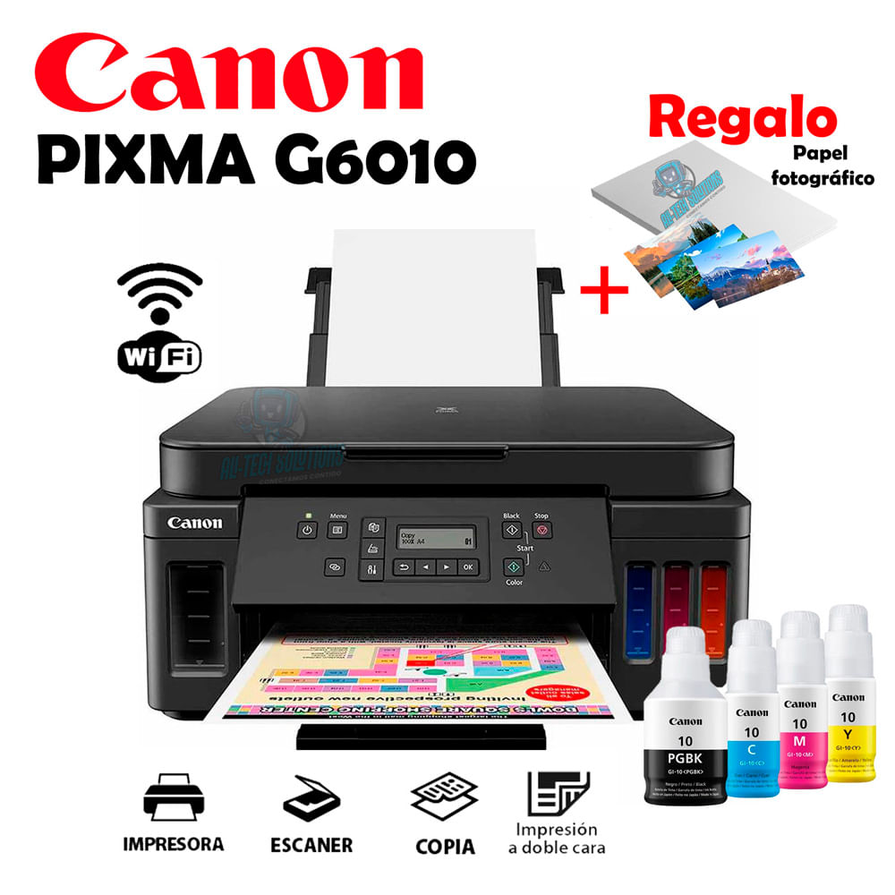 IMPRESORA MULTIFUNCIONAL CANON PIXMA G6010 WIFI - DÚPLEX