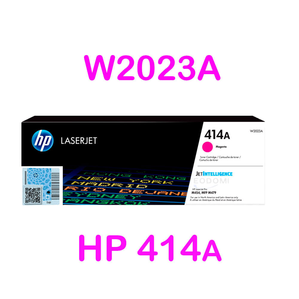 Tóner HP 414A Magenta W2023A para LaserJet M454dw, M479dw y M479fdw