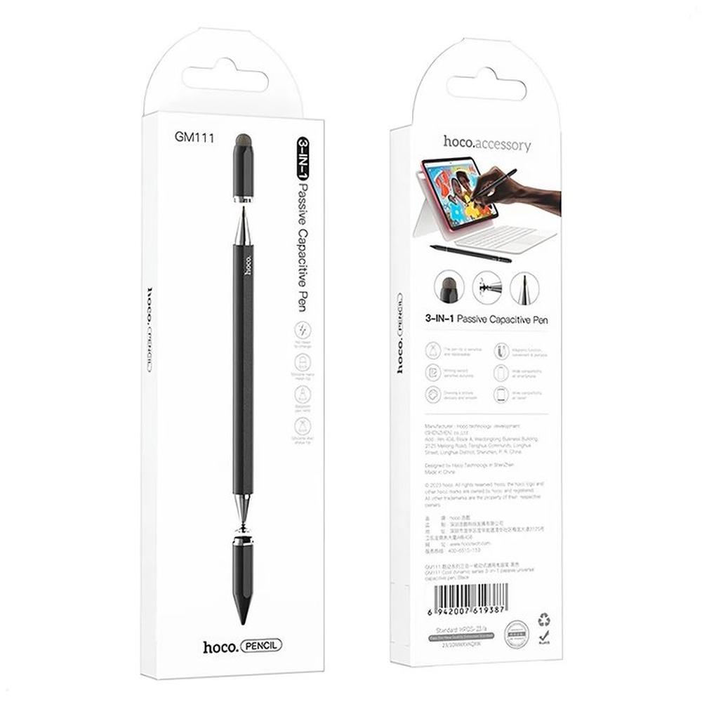 Lápiz Digital Tactil Optico Pen Touch 3 En 1 Hoco Gm111