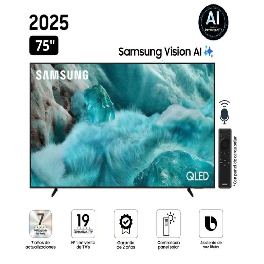 Televisor Samsung 75 QLED QN75Q7FAAG Vision Ai Smart Tv 2025 + Antena Digital