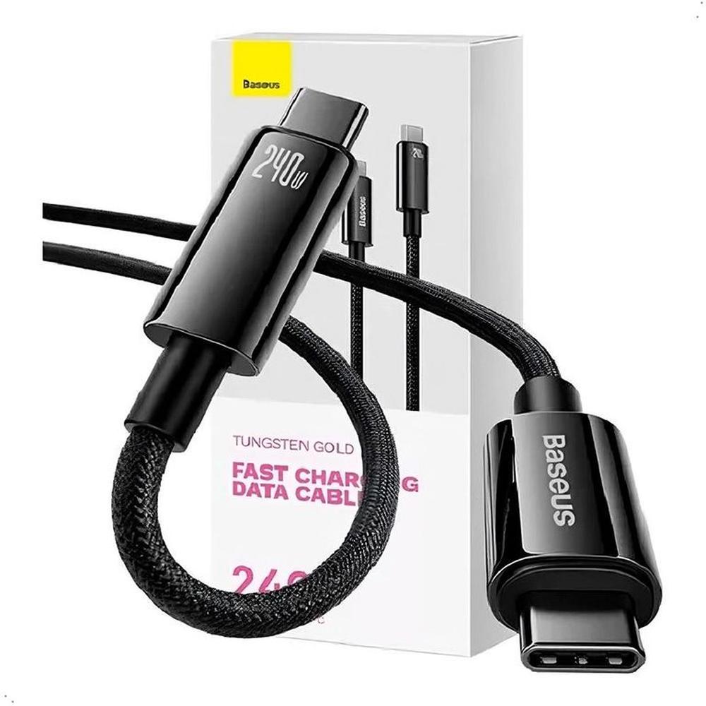 Cable Baseus 240w Usb Tipo C a C de 2 metros Carga Rapida