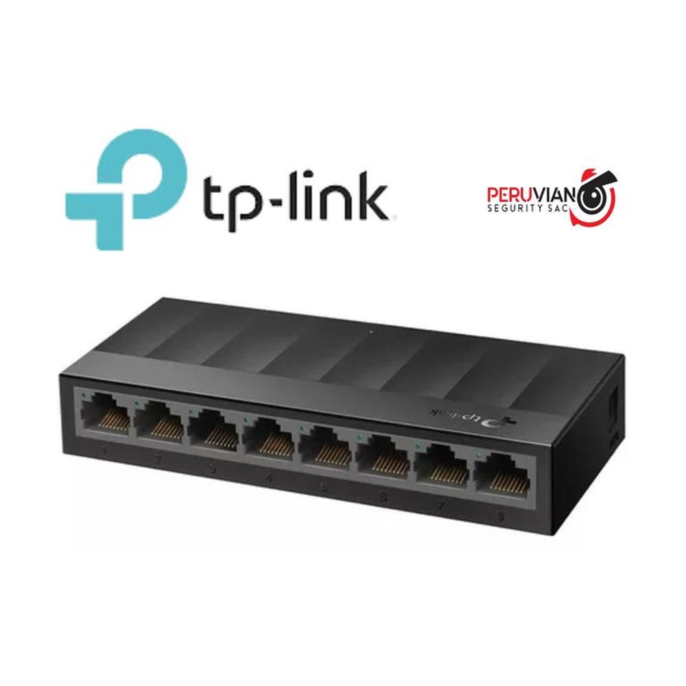 Switch Tplink TP-LS1008G de 8 Puertos 10/100/1000Mbps de Escritorio