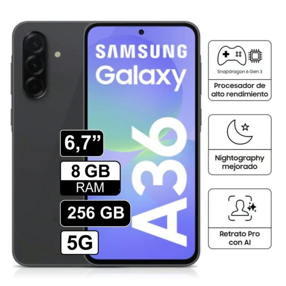 SAMSUNG GALAXY A36 5G 8GB RAM 256GB - NEGRO