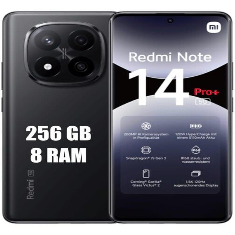 XIAOMI REDMI NOTE 14 PRO PLUS 5G 256GB 8GB RAM NEGRO