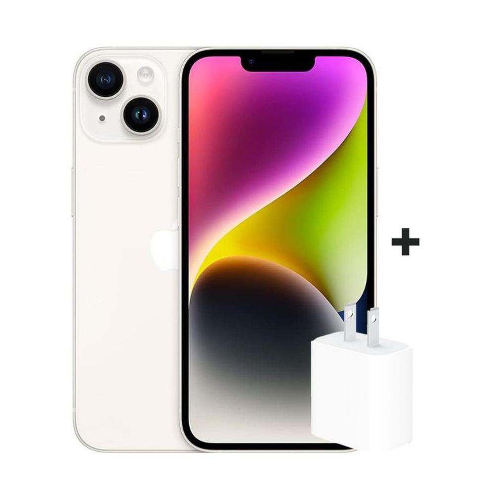 iPhone 14 128GB BLANCO + Cargador 20W.
