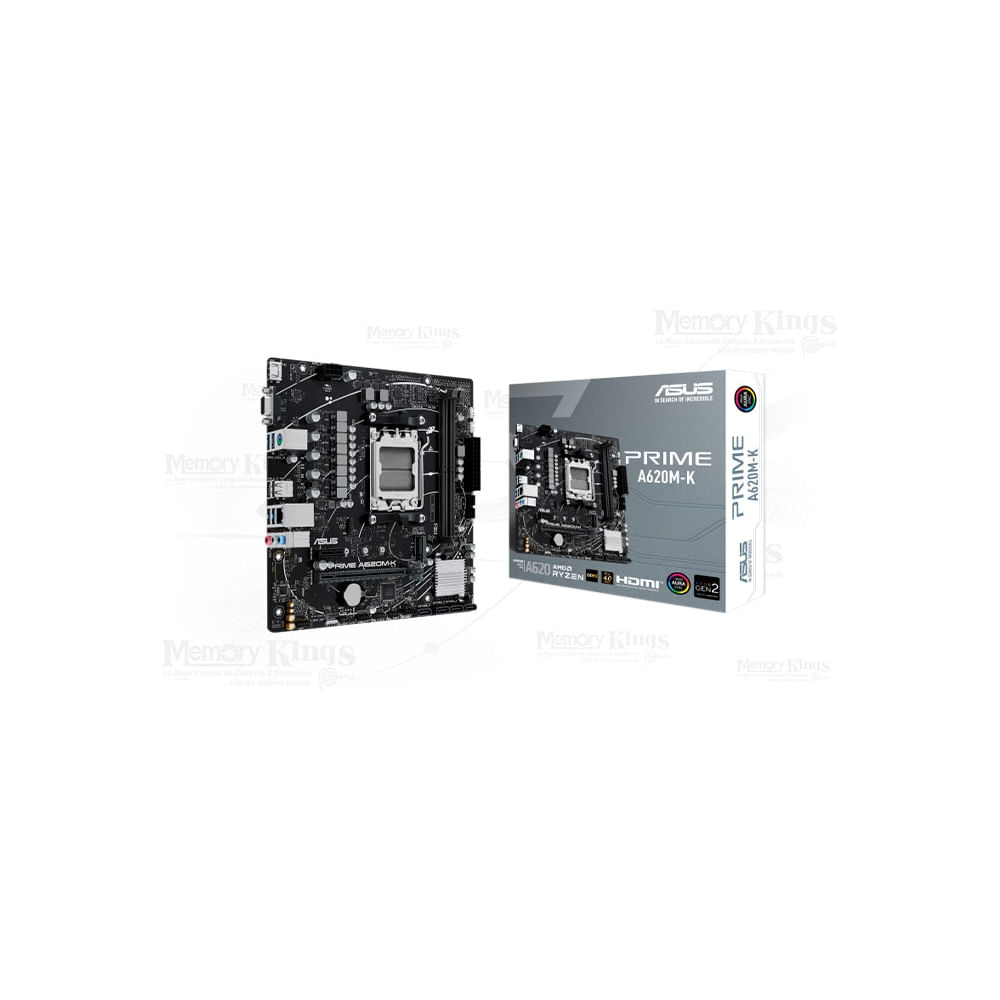 Placa base micro ATX ASUS PRIME A620M-K, Socket AM5, Chipset AMD A620, USB 3.2 Gen 1, Gigabit LAN