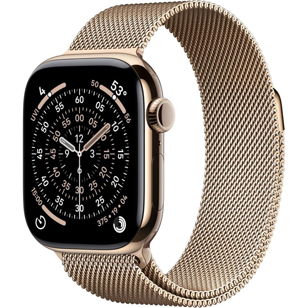 Apple Watch Series 11 Gold Titanio (GPS + CELLULAR 42mm) + Milanese Loop Gold S-M