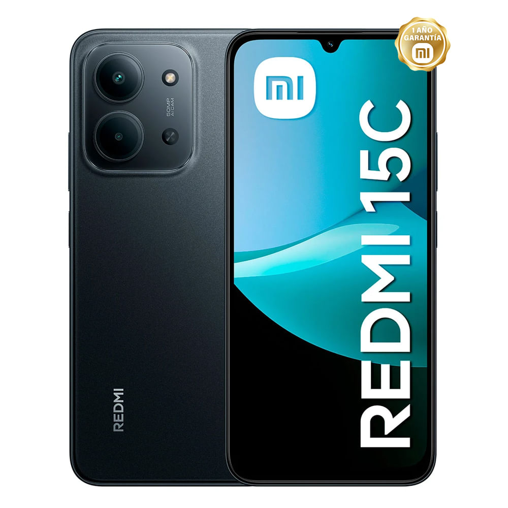 Celular XIAOMI Redmi 15C Midnight Black 4GB RAM 256GB ROM