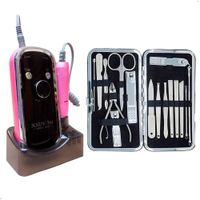 Pulidor De Uñas Eléctrico Portatil y Set de Manicura 16 Pzs