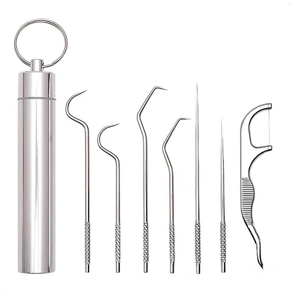 Kit Limpieza Dental Acero Inoxidable Higiene Dientes 7pcs