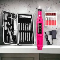 Set Manicura 16 Pzs y Pulidor De Uñas Eléctrico