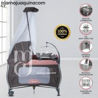 Cuna Corral de Lujo «NAPPY» Pink