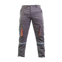 Pantalón Drill Tec Plomo Naranja Multibolsillo T-XL Werken