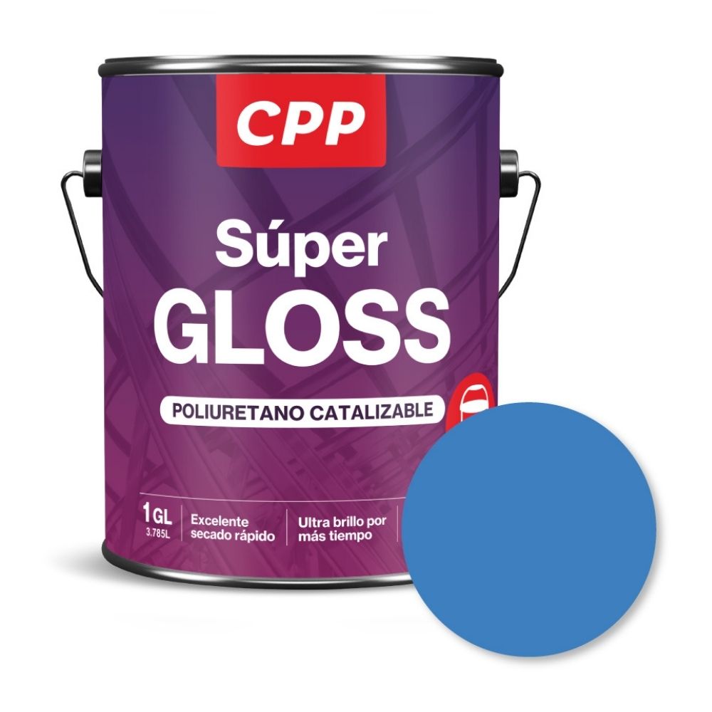 Esmalte Super Gloss CPP zul Eléctrico 1 galón