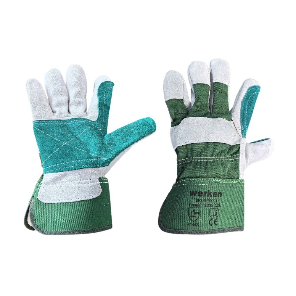 Guante de carnaza con lona Ab Vde Reforz Werken