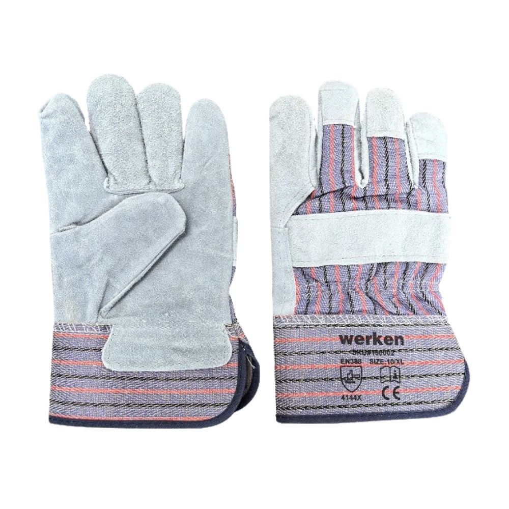 Guante de carnaza Ab con lona Azul Werken