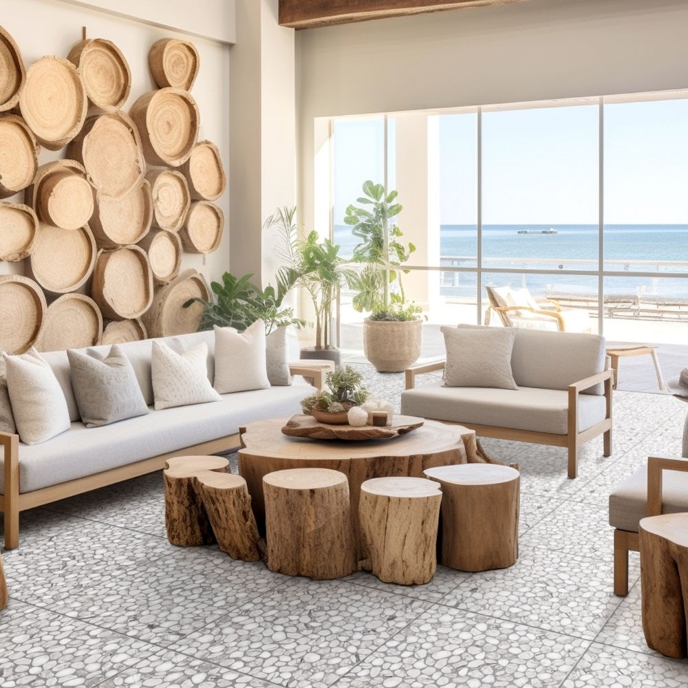 Piso Cerámico Tipo Piedra Matir Gris 46x46cm 1.90m2 Gala