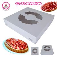 100 Cajas de Pye de 26 cm. para Repostería