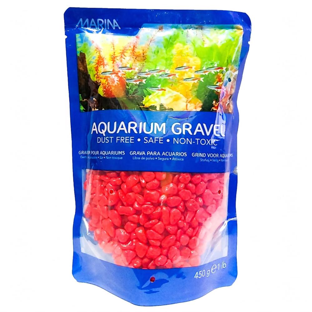 Grava decorativa Marina, color rojo x 1 lb.,  Hagen