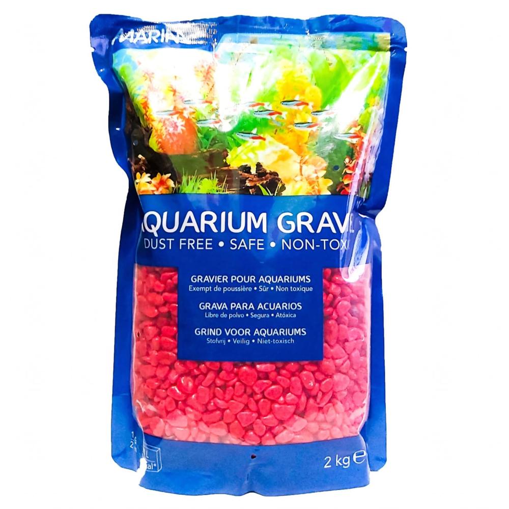 Grava decorativa Marina, color rojo x 2 Kg. Hagen