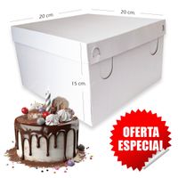 50 Cajas de Torta Pastel de 20 cm. para Repostería