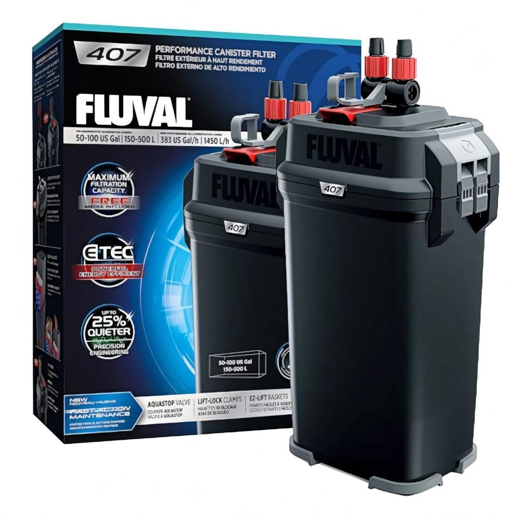 Filtro Canister Fluval 407, 1450 lph, hasta 500 lt. Hagen