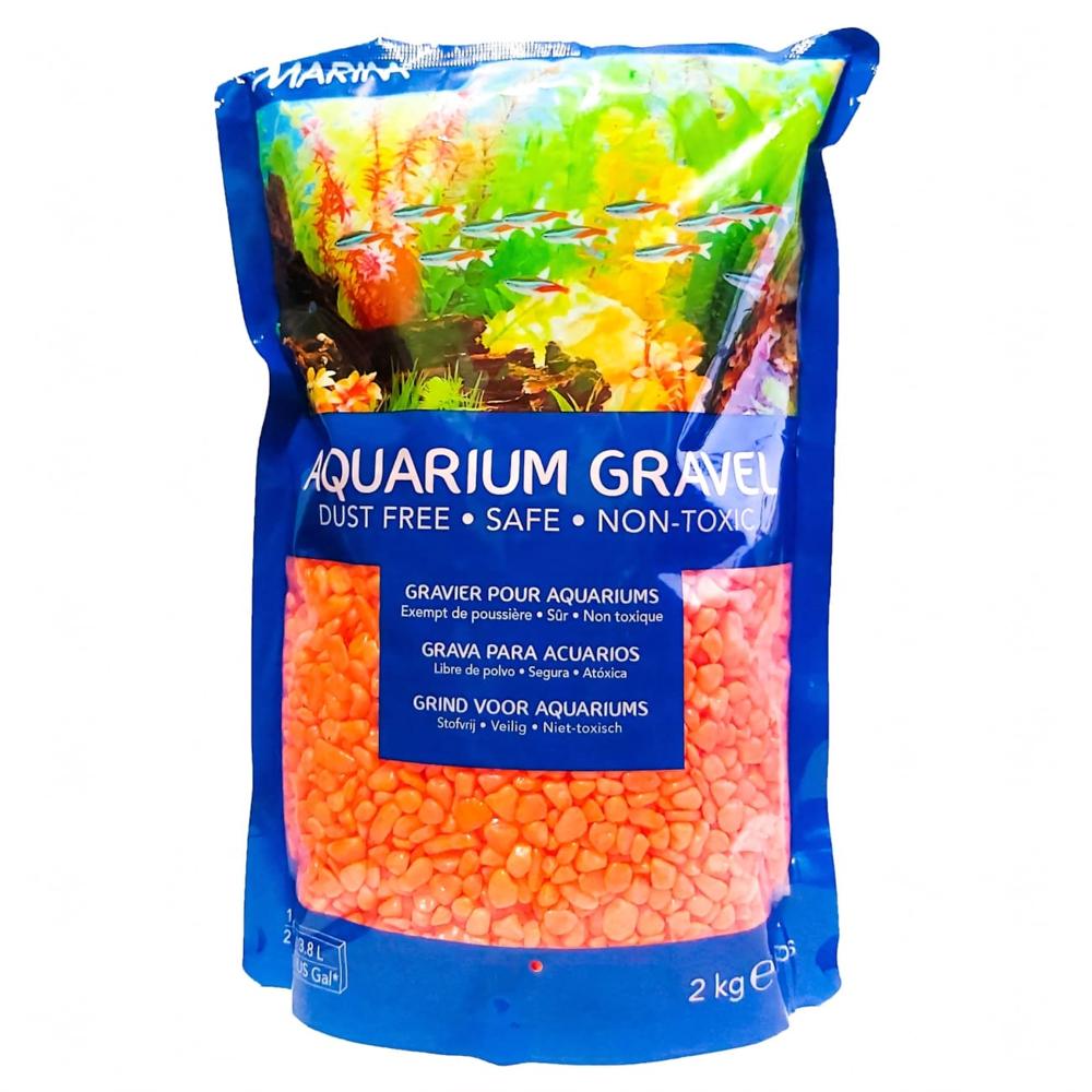 Grava decorativa Marina, color anaranjado x 2 Kg. Hagen
