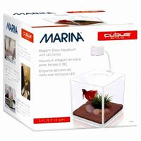 Marina Betta Kit ""Cubus"" 3.4 lt. luz de 3 LED  Acuario Hagen