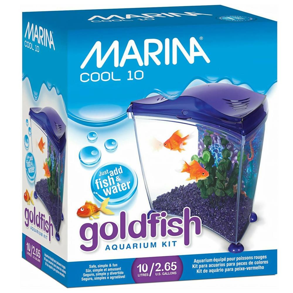 Acuario Marina Cool 10,  Goldfish Kit de 10 lt, morado Hagen