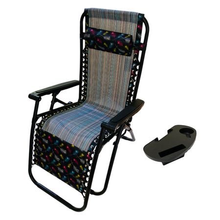 Silla Perezosa Reclinable Generico con Bandeja Posa Vaso