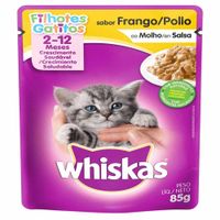 Alimento Húmedo para Gato WHISKAS Gatito Sabor Pollo Pouch 85g