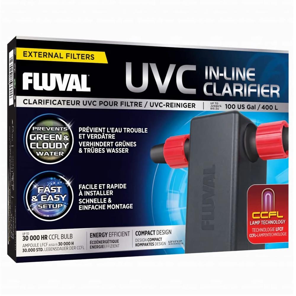 Fluval UVC, clarificador de agua en linea,  hasta 400 lt.