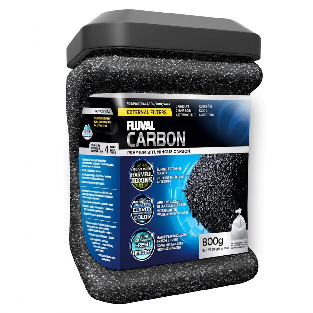 Carbón activado alto grado Fluval x 800 gr.  Hagen