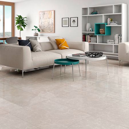 Piso Cerámico Marmolizado Diamantina II Hueso 60x60cm 1.80m2 Celima