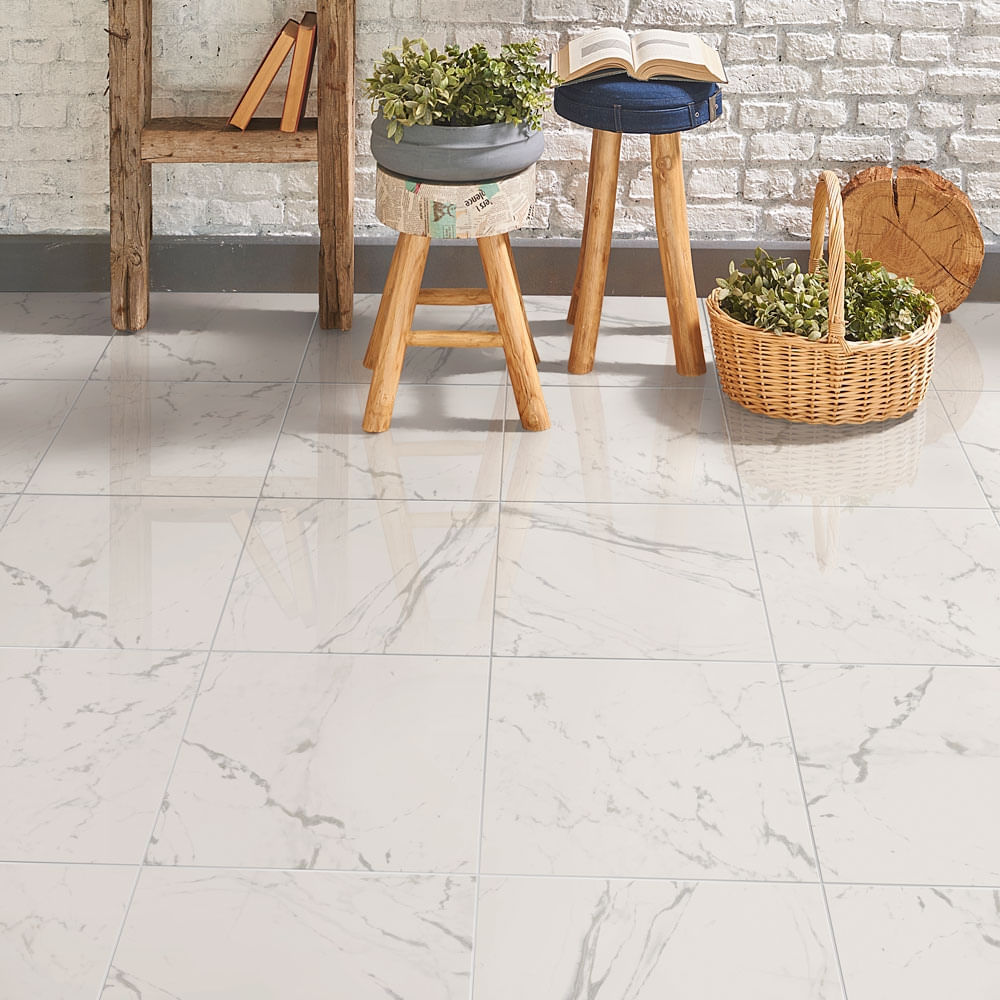 Piso Cerámico Marmolizado Alida 45x45cm 2.23m2 Celima