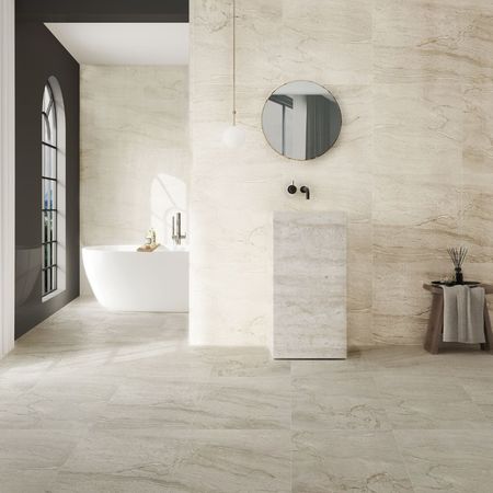 Piso Cerámico Marmolizado Dahino Gris 45x45cm 2.23m2 Celima