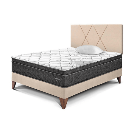 Dormitorio Europeo Paraíso Pocket Star con Loft 1.5 plazas Champagne