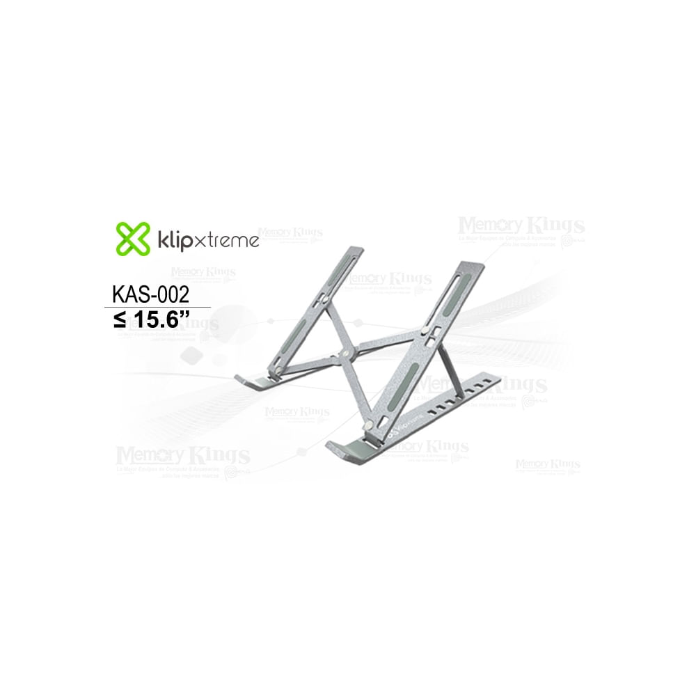 Soporte ajustable para laptop de 15.6"" Klip Xtreme KAS-002 - diseño ergonómico y portátil