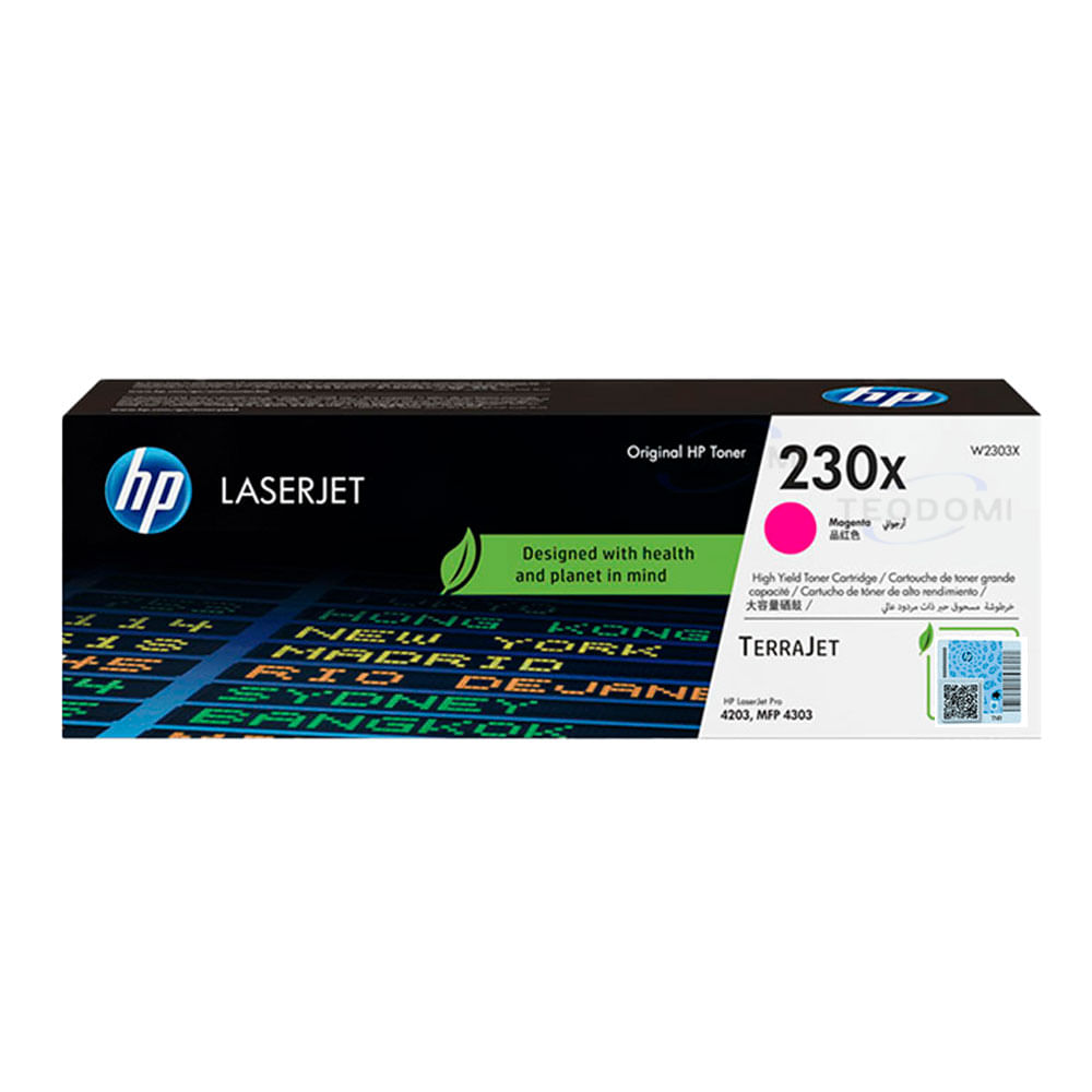 Tóner HP 230X Magenta Original (W2303X) – Alto Rendimiento
