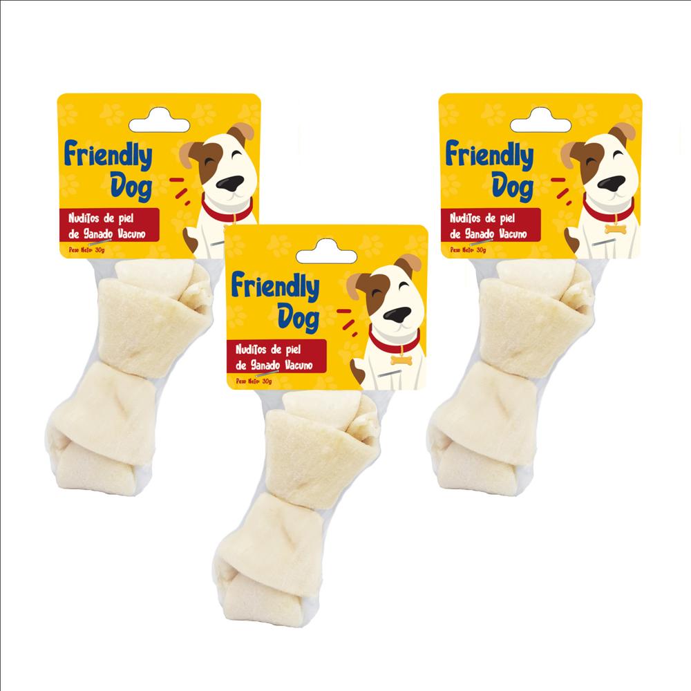 Nuditos de Vacuno Petit Friendly Dog 30g Pack x 3