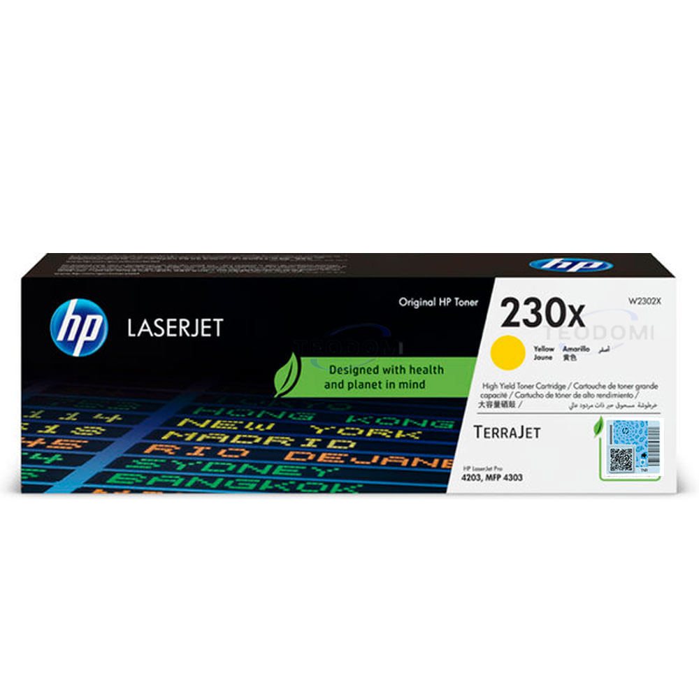 Tóner HP 230X Amarillo Original (W2302X) – Alto Rendimiento