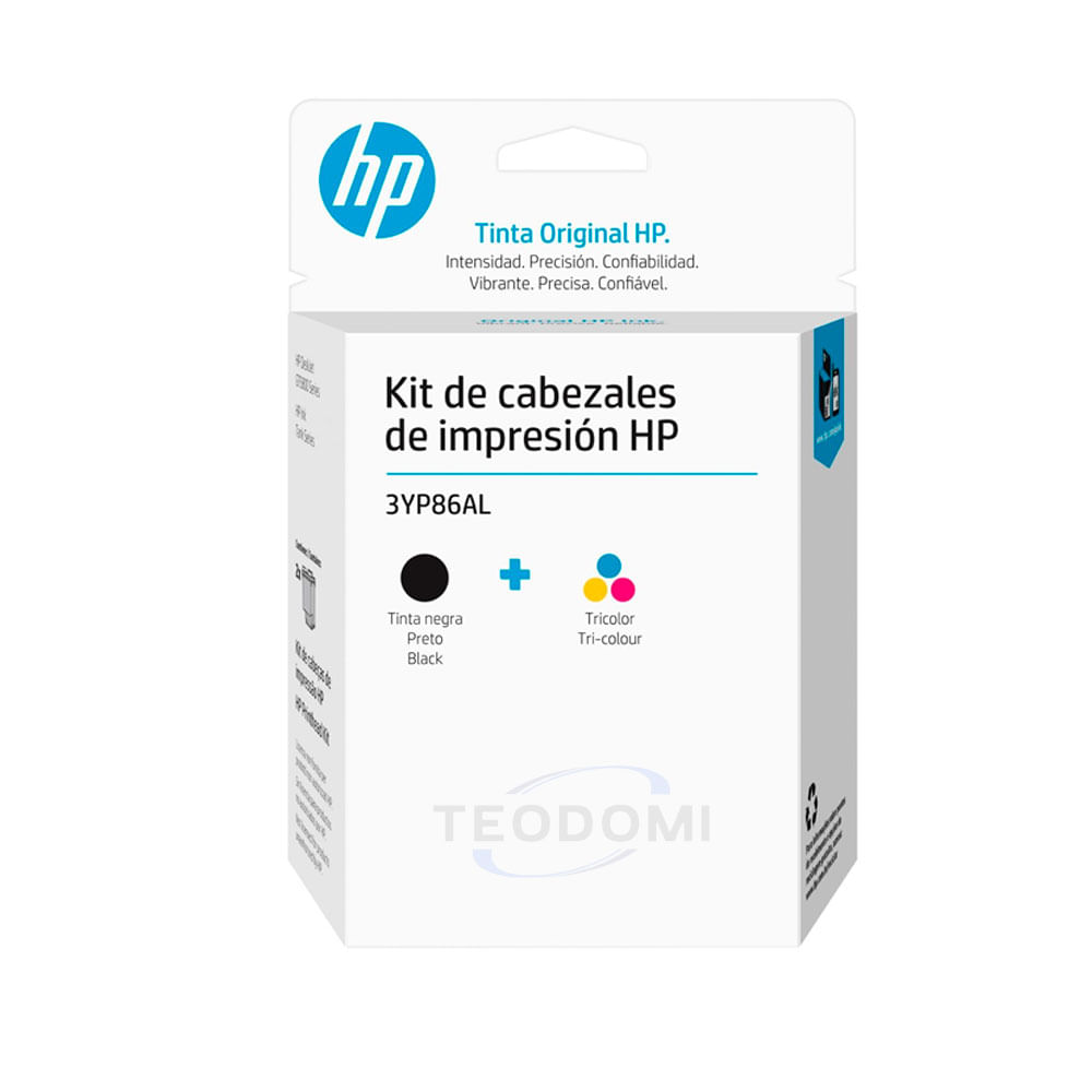 Kit de Cabezales de Impresión HP 3YP86AL Negro y Tricolor Original