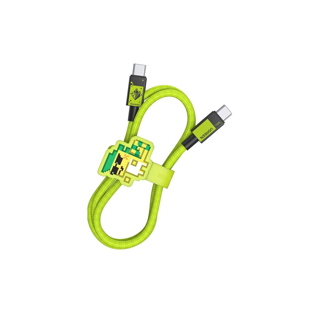 Cable Ugreen USB-C a USB-C 5A/100W Carga Rapida Genshin Impact 1m Verde L512-45063GI